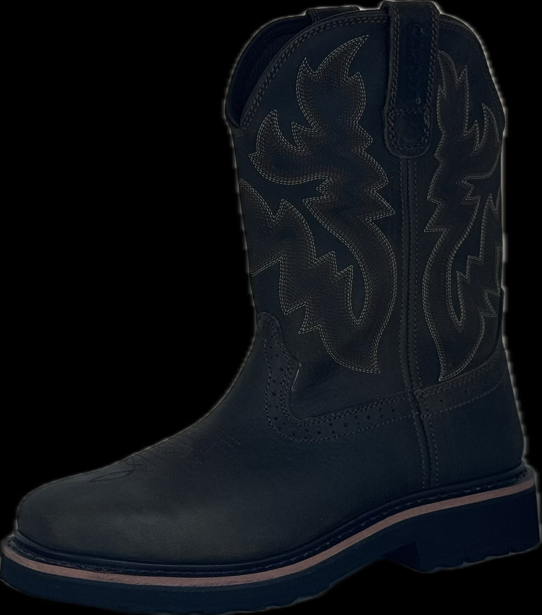 Cowboy Boots For Men - Mens Sport Wide Square Toe Western Boot,Oil/Slip Resistant,Durable Fashionable Classic Pull on 10 Inch Wellington Boots - Soft Toe-1004