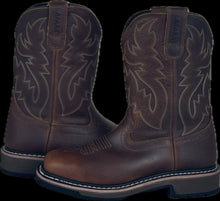 Load image into Gallery viewer, Cowboy Boots For Men - Mens Sport Wide Square Toe Western Boot, Oil/Slip Resistant, Durable Fashionable Classic Pull on 10 Inch Wellington Boots - Soft Toe-1013