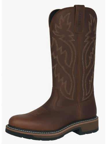 Cowboy Boots For Men - Mens Sport Wide Square Toe Western Boot, Oil/Slip Resistant, Durable Fashionable Classic Pull on 10 Inch Wellington Boots - Soft Toe-1013