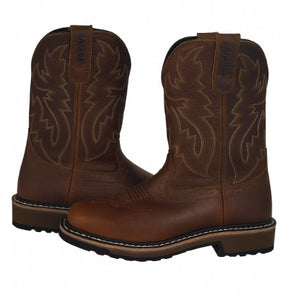 Cowboy Boots For Men - Mens Sport Wide Square Toe Western Boot, Oil/Slip Resistant, Durable Fashionable Classic Pull on 10 Inch Wellington Boots - Soft Toe-1013