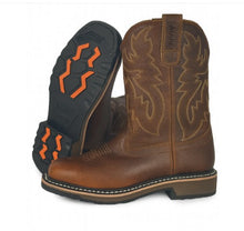 Load image into Gallery viewer, Cowboy Boots For Men - Mens Sport Wide Square Toe Western Boot, Oil/Slip Resistant, Durable Fashionable Classic Pull on 10 Inch Wellington Boots - Soft Toe-1013