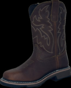Cowboy Boots For Men - Mens Sport Wide Square Toe Western Boot, Oil/Slip Resistant, Durable Fashionable Classic Pull on 10 Inch Wellington Boots - Soft Toe-1013