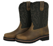Load image into Gallery viewer, Cowboy Boots For Men - Mens Sport Wide Square Toe Western Boot, Oil/Slip Resistant, Durable Fashionable Classic Pull on 10 Inch Wellington Boots - Soft Toe-1023