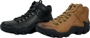 Labo Pro Reactive Men's Water Resistant Hiking Boot, Genuine Leather Black & Brown 5120