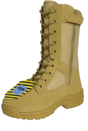 Steel Toes 8-inch Leather Zipper Working Boot 7711S
