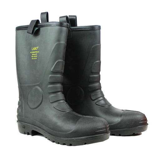 Labo Men's Warm Winter Rain-fur Boots Shoes Waterproof Insulated