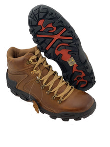 Labo Pro Reactive Men's Water Resistant Hiking Boot, Genuine Leather Black & Brown 5120